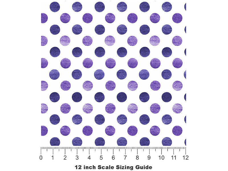 Prime Purple Polka Dot Vinyl Film Pattern Size 12 inch Scale~Rwraps Prime Purple Polka Dot Sizing Chart~2