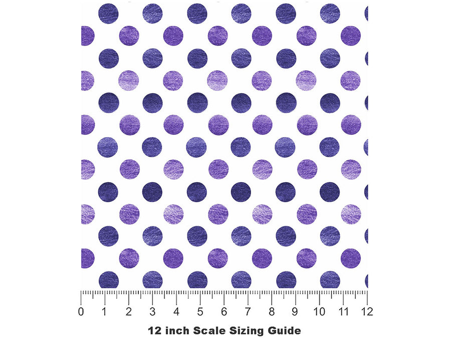 Prime Purple Polka Dot Vinyl Film Pattern Size 12 inch Scale~Rwraps Prime Purple Polka Dot Sizing Chart~2