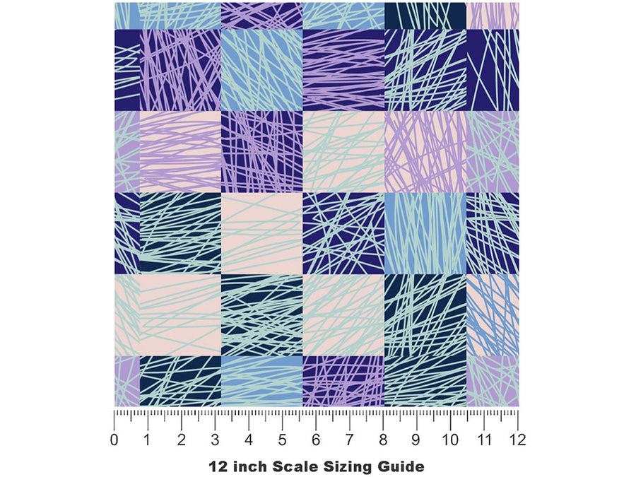 Prince Charming Mosaic Vinyl Film Pattern Size 12 inch Scale~Rwraps Prince Charming Mosaic Sizing Chart~2