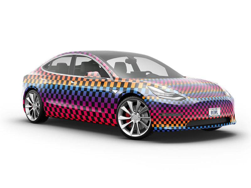 Prism Checkered Vehicle Vinyl Wrap
