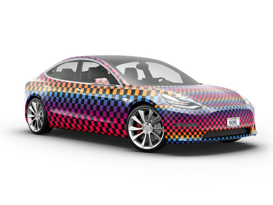 Prism Checkered Vehicle Vinyl Wrap