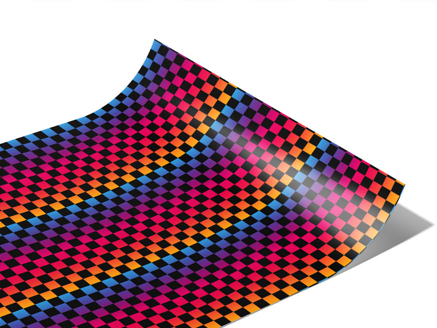 Prism Checkered Vinyl Wraps~Rwraps Series 914 Digitally Printed Vinyl Wrap~1
