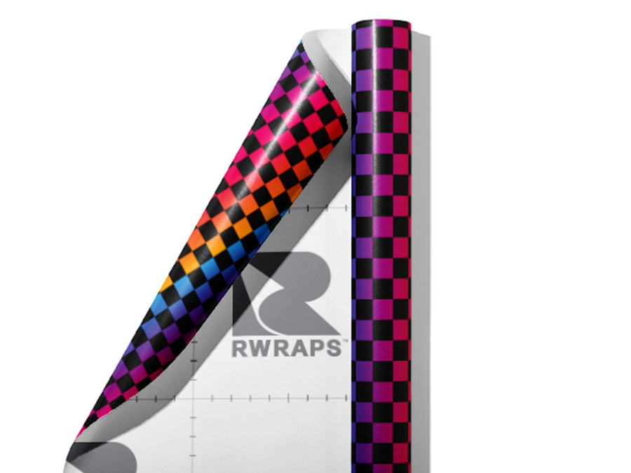 Prism Checkered Wrap Film Sheets~Rwraps Series 914 Prism Checkered Scrolled Sheet~5