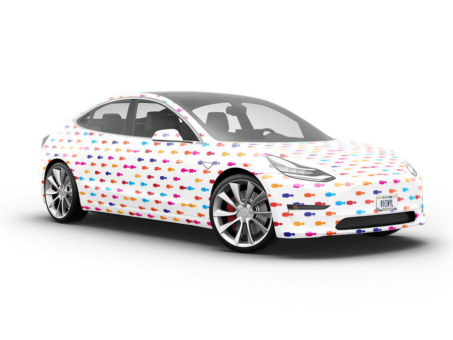 Prismatic Pins Sport Vehicle Vinyl Wrap