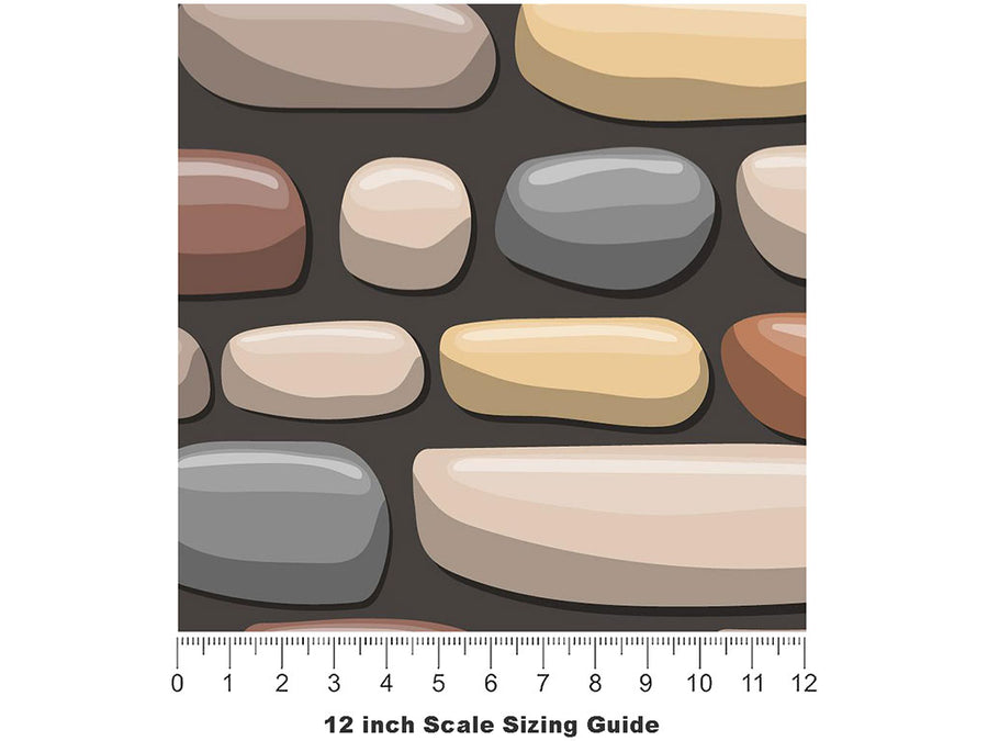 Private Drive Cobblestone Vinyl Film Pattern Size 12 inch Scale~Rwraps Private Drive Cobblestone Sizing Chart~3