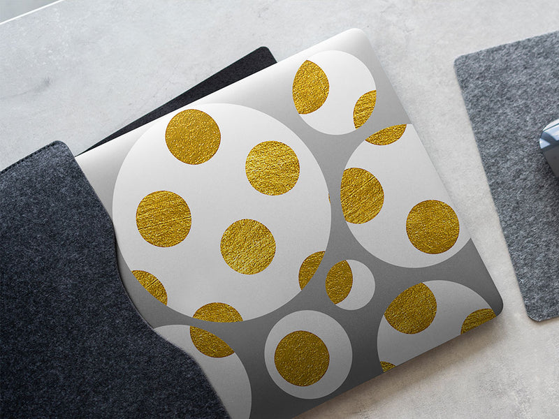 proceed with caution polka dot DIY Laptop Stickers