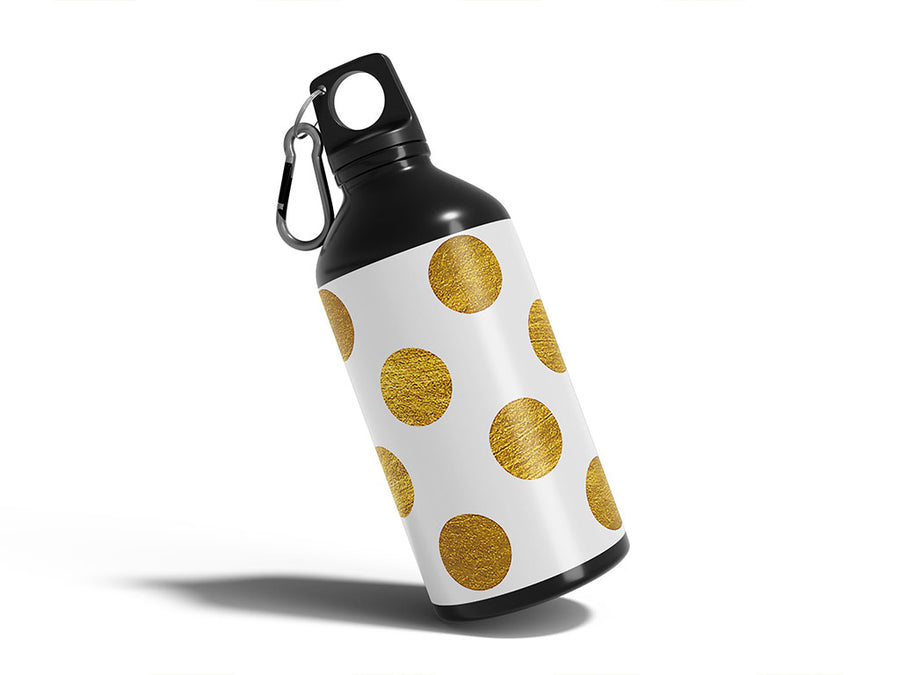 proceed with caution polka dot Water Bottle DIY Stickers