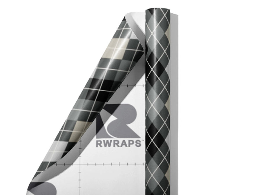 Professional Shadow Argyle Wrap Film Sheets~Rwraps Series 914 Professional Shadow Argyle Scrolled Sheet~3