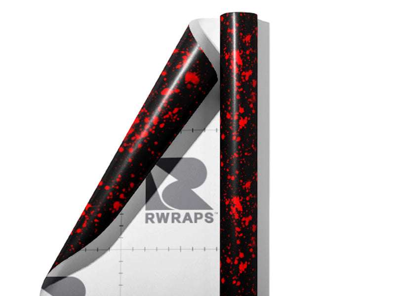 Profondo Rosso Paint Splatter Wrap Film Sheets~Rwraps Series 914 Profondo Rosso Paint Splatter Scrolled Sheet~3