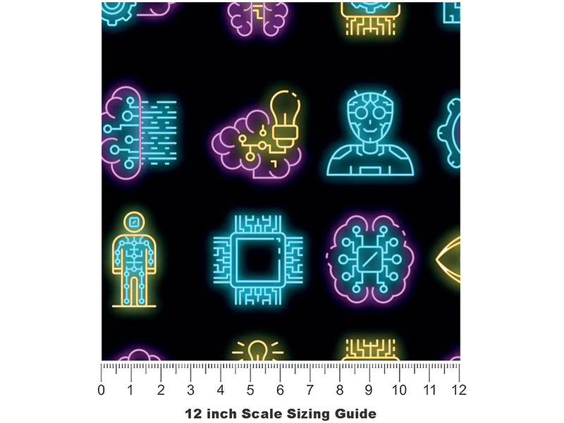 Programmed Life Technology Vinyl Film Pattern Size 12 inch Scale~Rwraps Programmed Life Technology Sizing Chart~3
