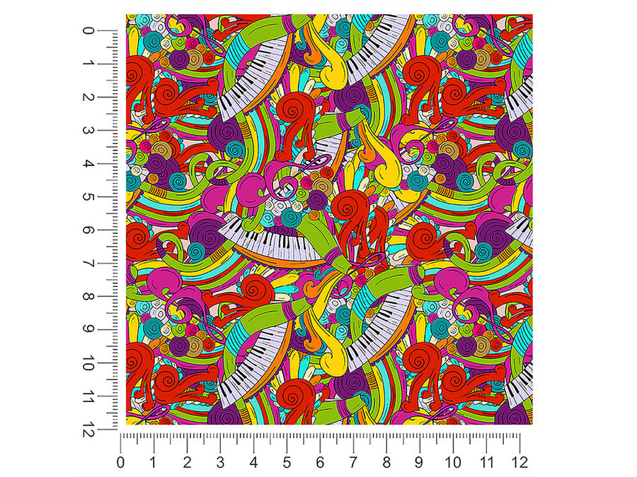 psychedelic chords music 1ft x 1ft Craft Sheets