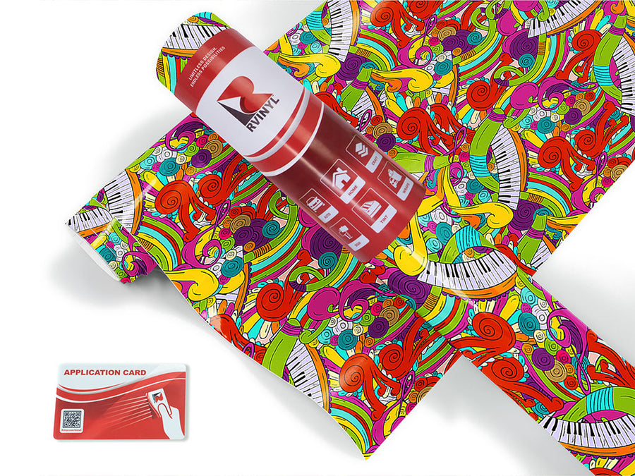 psychedelic chords music Craft Vinyl Roll