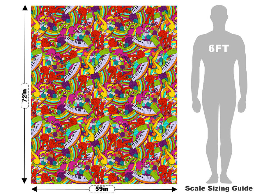 Psychedelic Chords Music Vehicle Wrap Scale~Rwraps Series 914 Psychedelic Chords Music Measurements~1