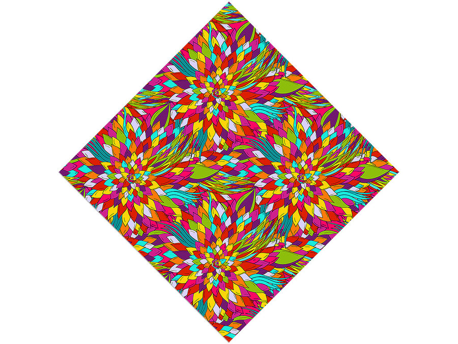 Psychedelic Flashback Floral Vinyl Wrap Pattern
