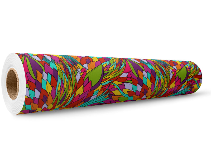 Psychedelic Flashback Floral Wrap Film Wholesale Roll~Rwraps Series 914 Digitally Printed Vinyl Roll~5