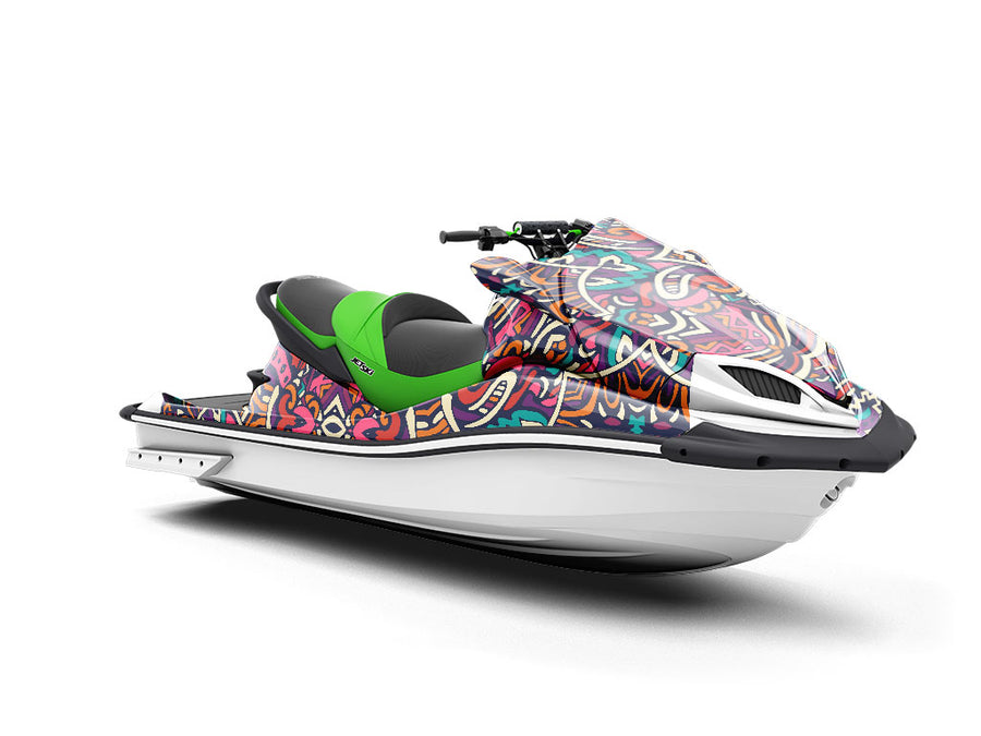 Psychedelic Gosper Mandala Jet Ski Vinyl Customized Wrap