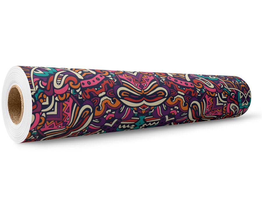 Psychedelic Gosper Mandala Wrap Film Wholesale Roll~Rwraps Series 914 Digitally Printed Vinyl Roll~5