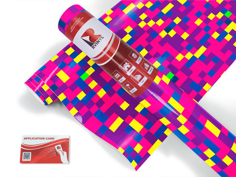 psychedelic phlox pixel Craft Vinyl Roll