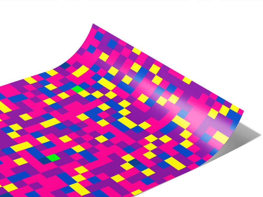 Psychedelic Phlox Pixel Vinyl Wraps~Rwraps Series 914 Digitally Printed Vinyl Wrap~0