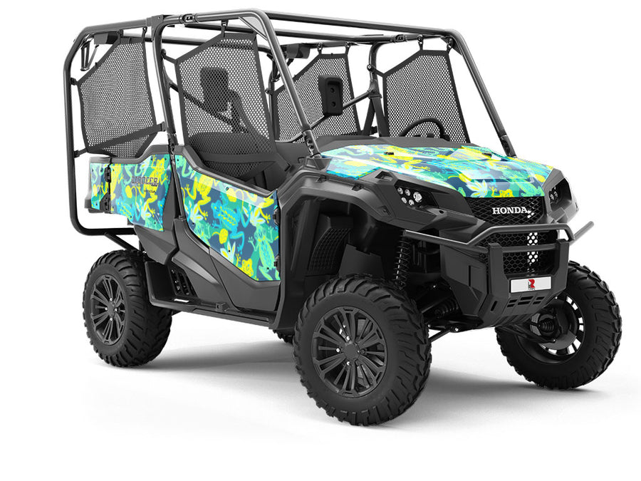 Psychedelic Pond Marine Life Utility Vehicle Vinyl Wrap