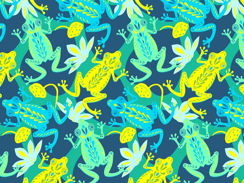 Psychedelic Pond Marine Life Vinyl Wrap Pattern~Rwraps Series 914 Digitally Printed Vinyl Wrap~0