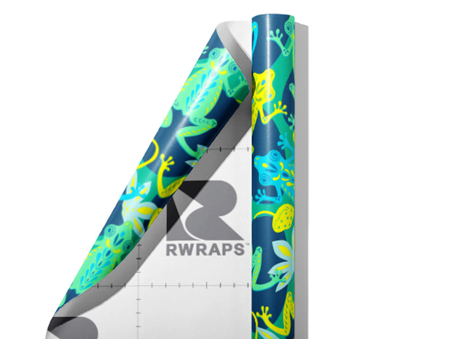 Psychedelic Pond Marine Life Wrap Film Sheets~Rwraps Series 914 Psychedelic Pond Marine Life Scrolled Sheet~3