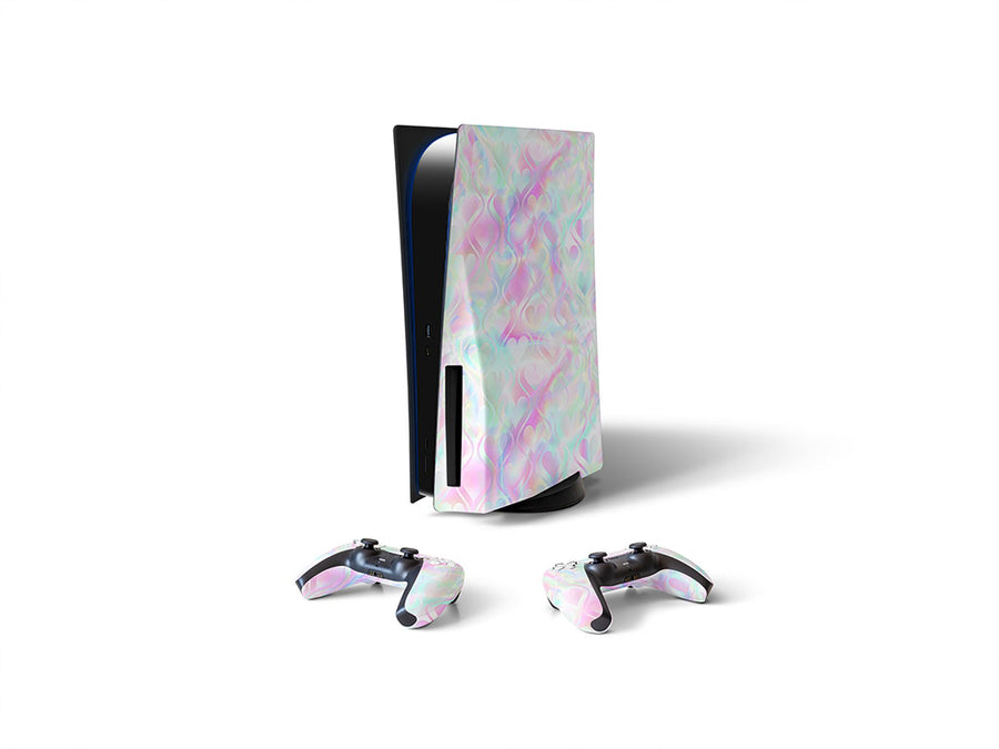 psychedelic waves heart Sony PS5 DIY Skin