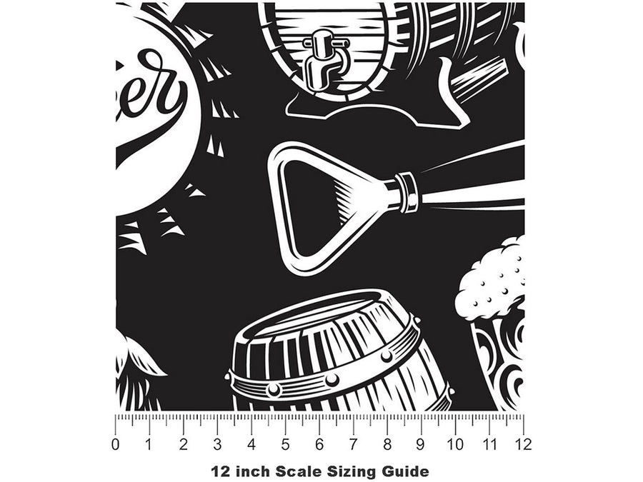 Public House Alcohol Vinyl Film Pattern Size 12 inch Scale~Rwraps Public House Alcohol Sizing Chart~2