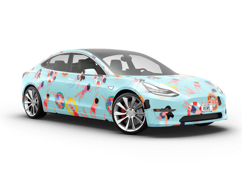 Public Pool Summertime Vehicle Vinyl Wrap