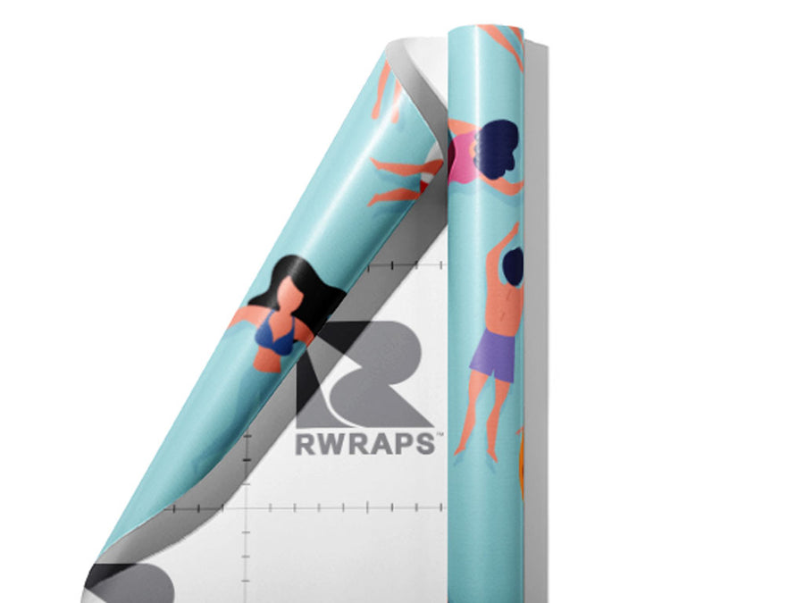 Public Pool Summertime Wrap Film Sheets~Rwraps Series 914 Public Pool Summertime Scrolled Sheet~3