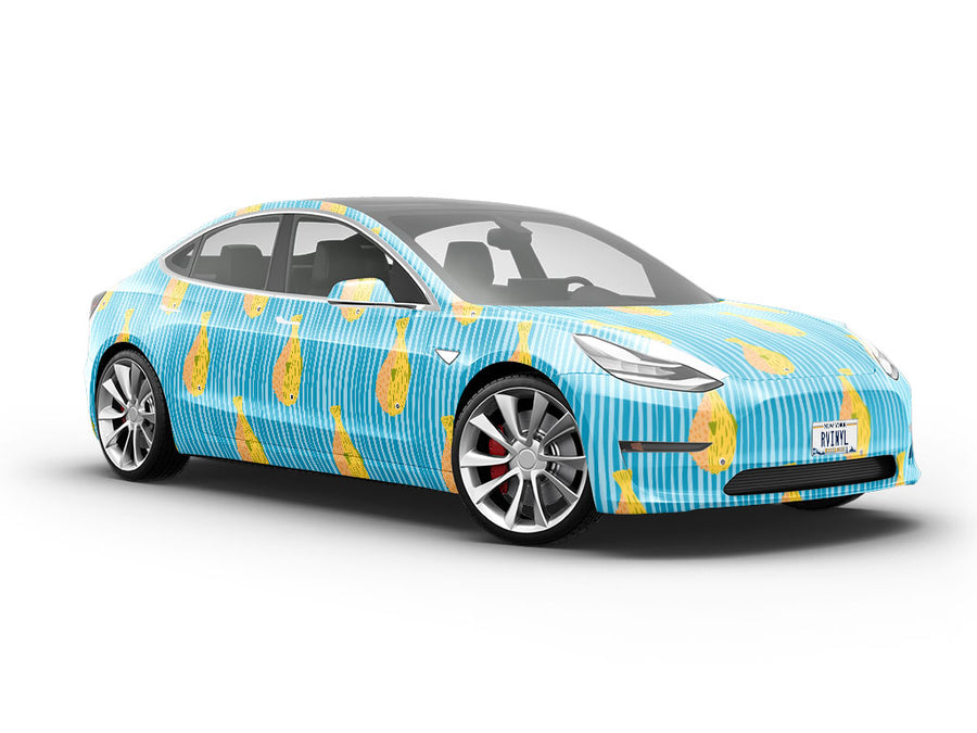 Pufferfish Journey Marine Life Vehicle Vinyl Wrap