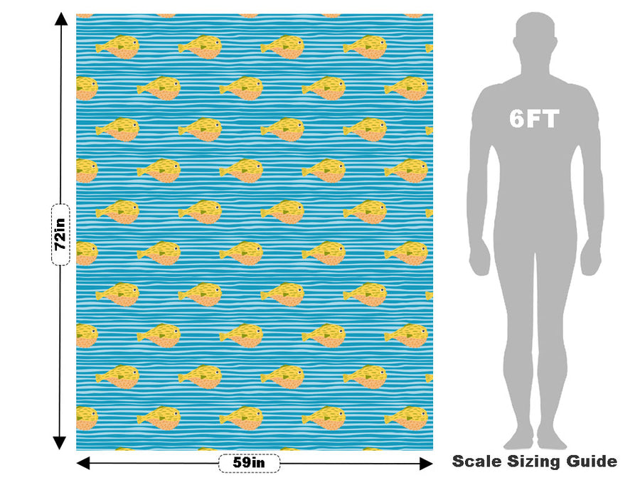 Pufferfish Journey Marine Life Vehicle Wrap Scale~Rwraps Series 914 Pufferfish Journey Marine Life Measurements~1