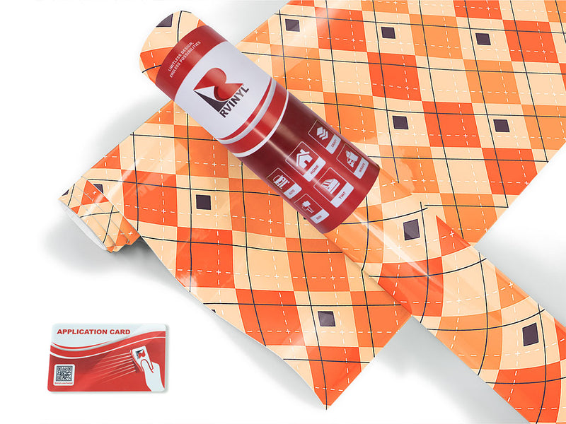 pumpkin harvest argyle Craft Vinyl Roll