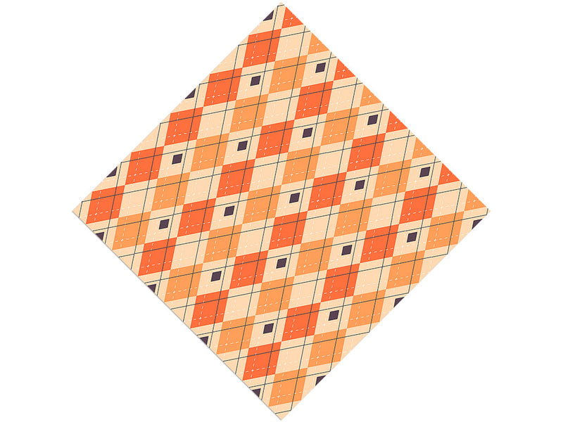 Pumpkin Harvest Argyle Vinyl Wrap Pattern