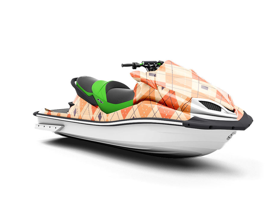 Pumpkin Harvest Argyle Jet Ski Vinyl Customized Wrap