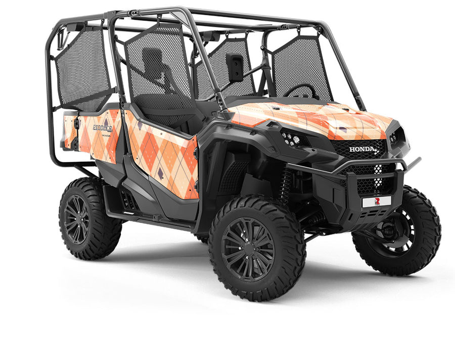 Pumpkin Harvest Argyle Utility Vehicle Vinyl Wrap