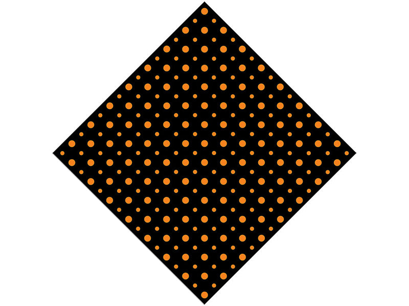 Pumpkin Orange Polka Dot Vinyl Wrap Pattern