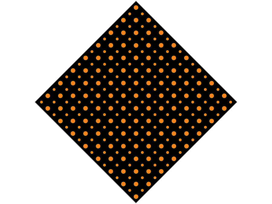 Pumpkin Orange Polka Dot Vinyl Wrap Pattern