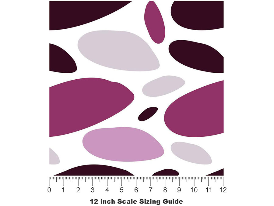 Purple Cobblestone Vinyl Film Pattern Size 12 inch Scale~Rwraps Purple Cobblestone Sizing Chart~3