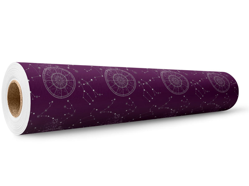 Purple Aeons Astrology Wrap Film Wholesale Roll~Rwraps Series 914 Digitally Printed Vinyl Roll~5