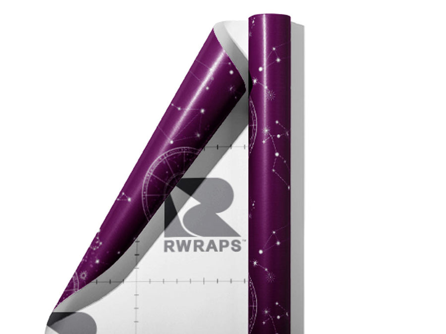 Purple Aeons Astrology Wrap Film Sheets~Rwraps Series 914 Purple Aeons Astrology Scrolled Sheet~3