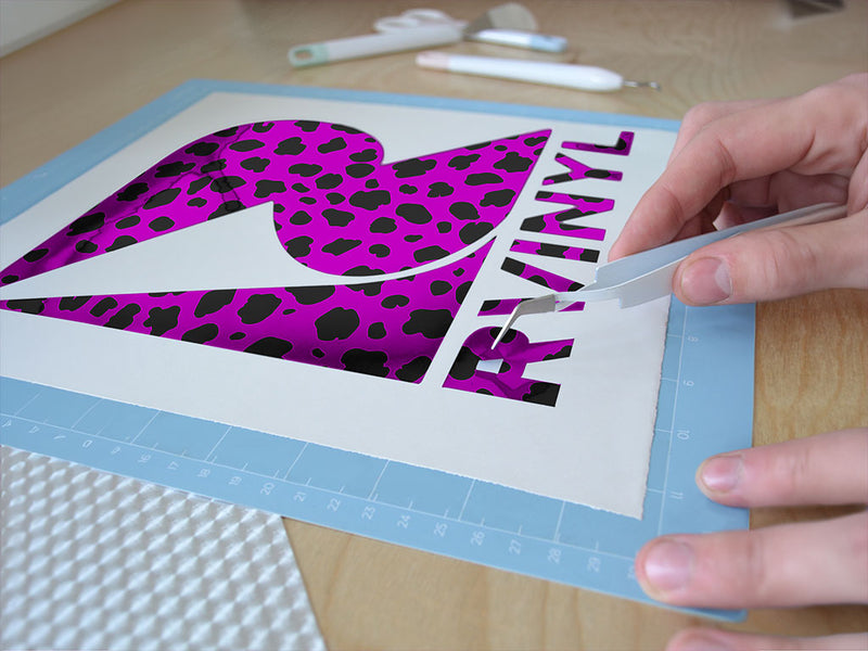 purple cheetah animal print Easy Weed Craft Vinyl