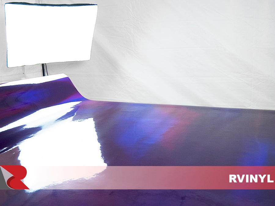 Purple Holographic Chrome Vinyl Photo Shoot