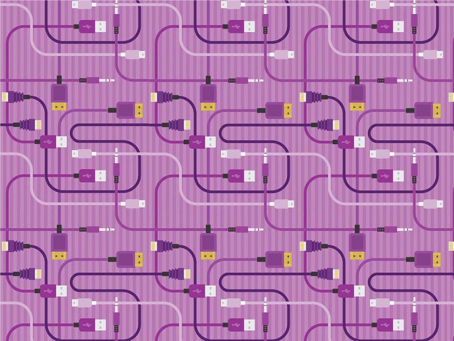 Purple Cords Technology Vinyl Wrap Pattern~Rwraps Series 914 Digitally Printed Vinyl Wrap~0