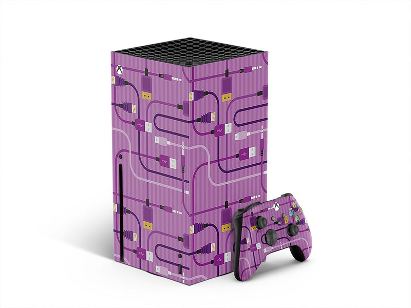 Purple Cords Technology Utility Vehicle Vinyl Wrap