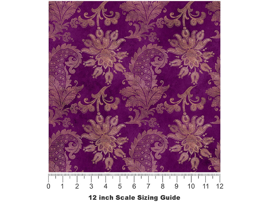 Purple Cornucopia Witch Vinyl Film Pattern Size 12 inch Scale~Rwraps Purple Cornucopia Witch Sizing Chart~2