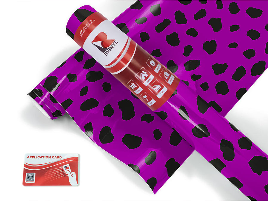 purple dalmation animal print Craft Vinyl Roll