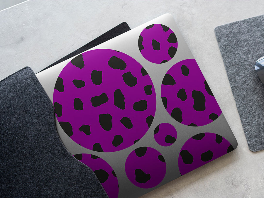 purple dalmation animal print DIY Laptop Stickers