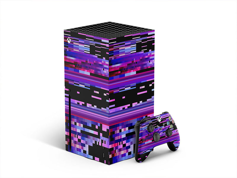 Purple Distortion Technology Utility Vehicle Vinyl Wrap