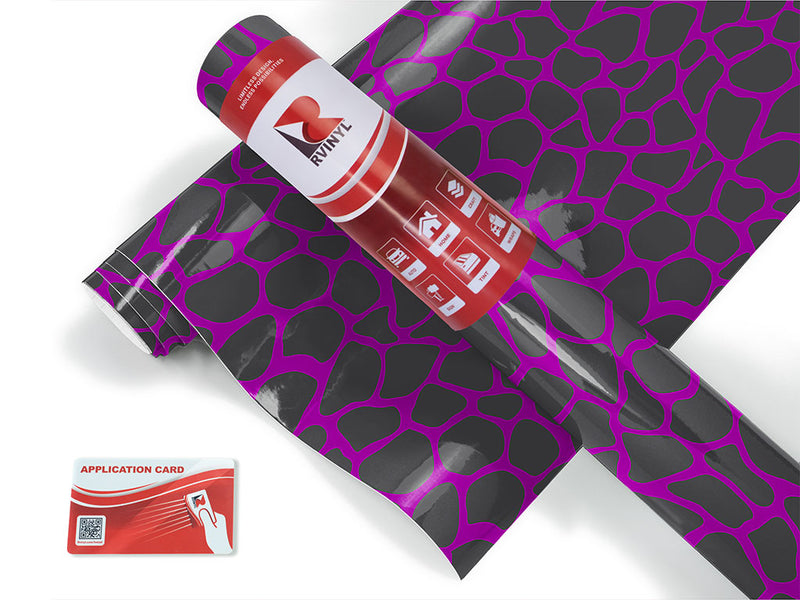 purple giraffe animal print Craft Vinyl Roll